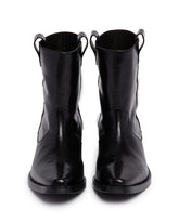 Black Leather Ankle Boots | PDP | Antonia