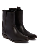 Black Leather Ankle Boots | PDP | Antonia