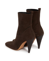 Brown Suede High Ankle Boots | PDP | Antonia