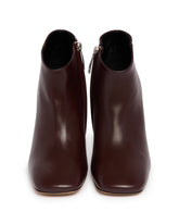 Burgundy Credo Leather Ankle Boots | PDP | Antonia