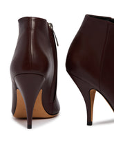 Burgundy Credo Leather Ankle Boots | PDP | Antonia