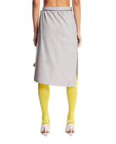 Gray Asymmetric Wrap Skirt | PDP | Antonia