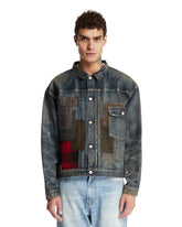 Blue Patchwork Denim Jacket | PDP | Antonia
