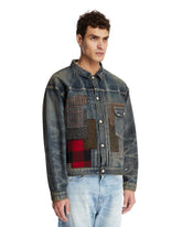 Blue Patchwork Denim Jacket | PDP | Antonia
