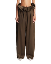 Green Kira Silk Trousers | PDP | Antonia