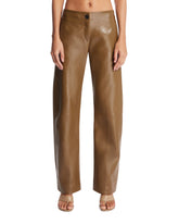 Green Mita Leather Trousers | PDP | Antonia
