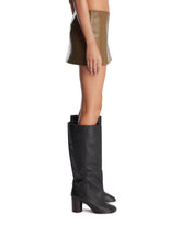 Green Jett Leather Miniskirt | PDP | Antonia