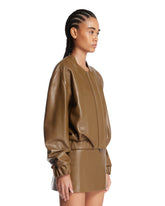 Green Cordan Leather Jacket | PDP | Antonia