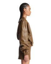Green Cordan Leather Jacket | PDP | Antonia