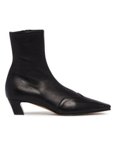 Black Nevada Leather Ankle Boots | PDP | Antonia