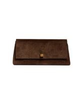 Brown Suede Audrey Clutch | PDP | Antonia