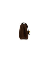 Brown Suede Audrey Clutch | PDP | Antonia