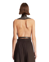 Brown Leather Top | PDP | Antonia