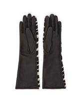 Zebra-Print Long Leather Gloves | PDP | Antonia