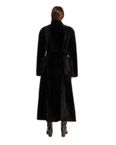 Black Long Shearling Coat | PDP | Antonia