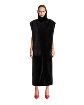 Black Shearling Cape | PDP | Antonia