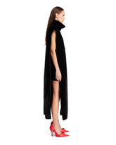 Black Shearling Cape | PDP | Antonia
