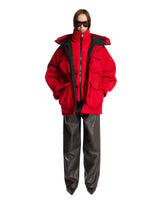 Red Multi-Pocket Puffer Jacket | PDP | Antonia