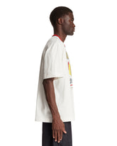 White Runway Tennis Print T-Shirt | PDP | Antonia