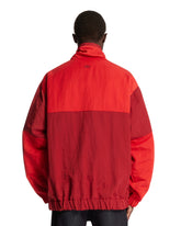 Red Colour-Block Runway Track Jacket | PDP | Antonia