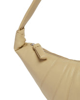 Beige Medium Leather Croissant Bag | PDP | Antonia