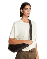 Brown Medium Leather Croissant Bag | PDP | Antonia