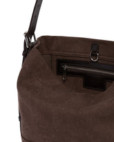 Brown Canvas Belted Bag | PDP | Antonia