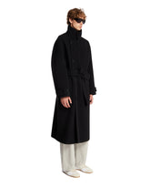 Black Wool Wrap Coat | PDP | Antonia