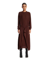 Brown Wool Midi Dress | PDP | Antonia