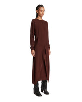 Brown Wool Midi Dress | PDP | Antonia