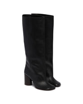 Black Crease Sleeve Boots | PDP | Antonia