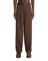 Brown Cotton Barrel Pants | PDP | Antonia
