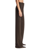 Gray Wool Blend Trousers | PDP | Antonia