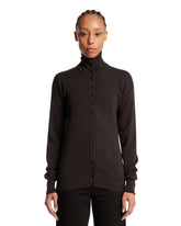 Brown Wool Buttoned Sweater | PDP | Antonia