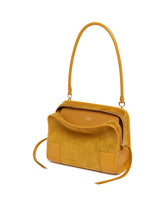 Borsa Amazona 180 Media In Suede Beige | PDP | Antonia