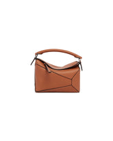 Brown Mini Puzzle Bag | PDP | Antonia