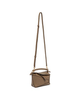 Brown Mini Puzzle Leather Bag | PDP | Antonia