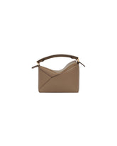 Brown Mini Puzzle Leather Bag | PDP | Antonia