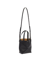 Black Small Large Puzzle Fold Tote | PDP | Antonia