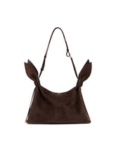 Borsa Scarf Media In Suede Marrone | PDP | Antonia