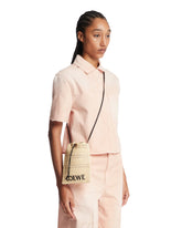 Paulas Ibiza Beige Raffia Drawstring Pouch | PDP | Antonia