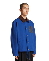 Blue Cotton Workwear Jacket | PDP | Antonia