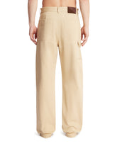 Beige Cotton Twill Trousers | PDP | Antonia