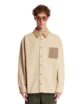 Giacca-camicia In Tela Di Cotone Beige | PDP | Antonia