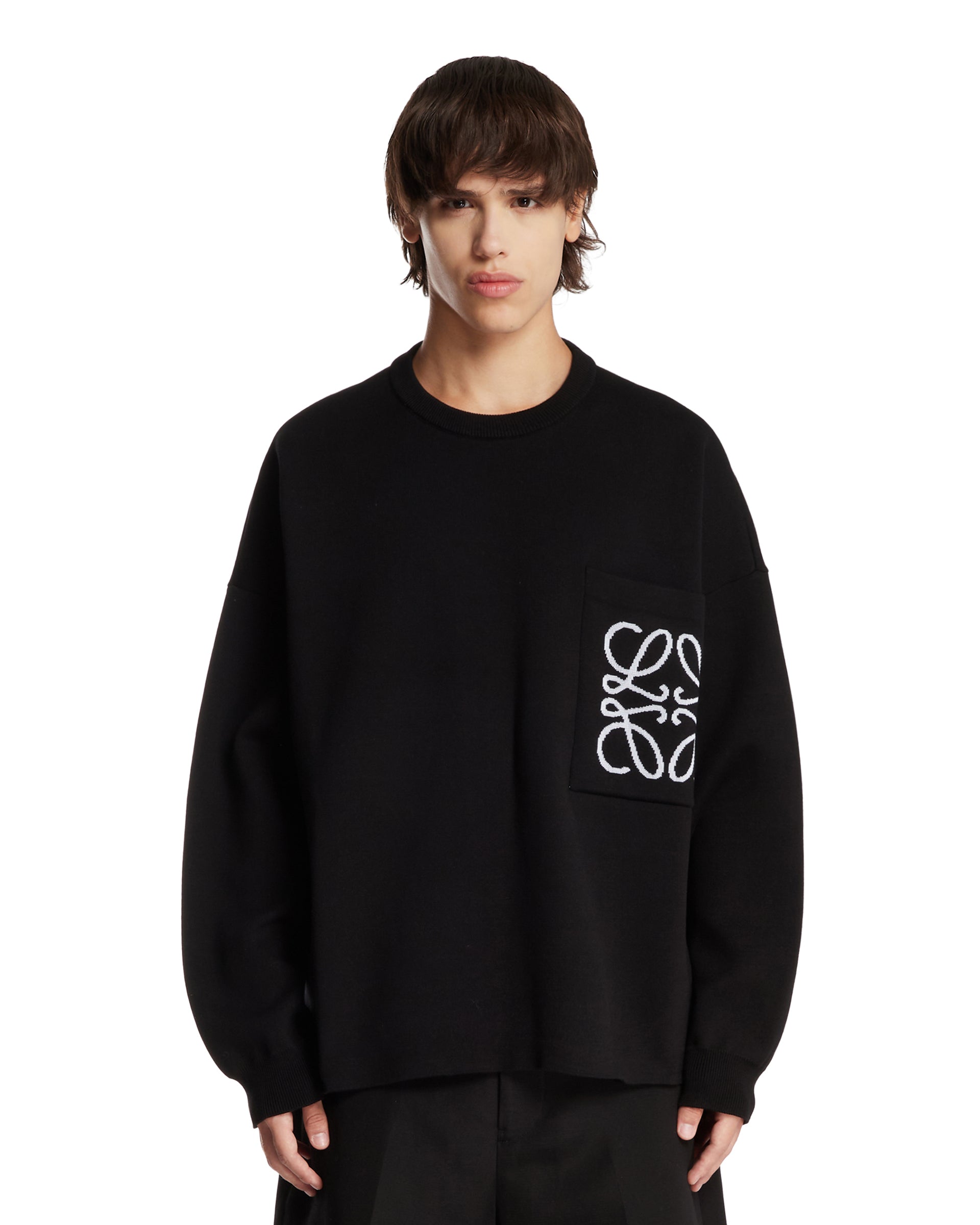 Black Relaxed Anagram Sweater | LOEWE - Antonia