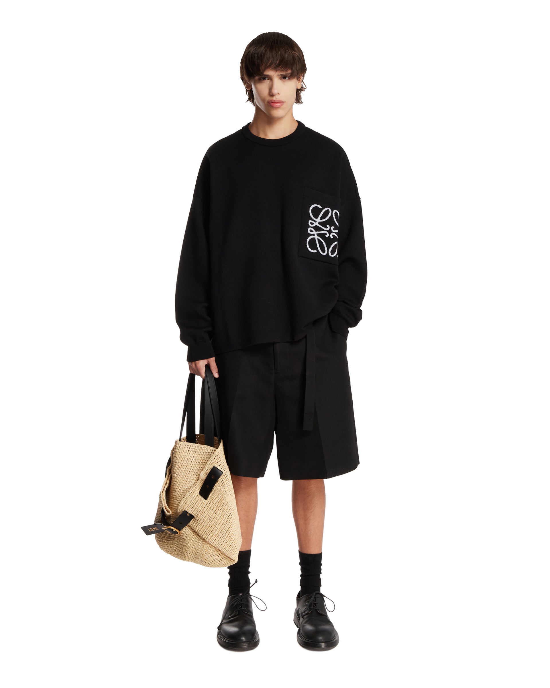 Black Relaxed Anagram Sweater | LOEWE - Antonia