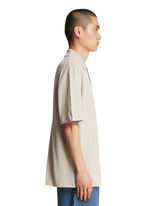 Gray Cotton Anagram Polo Shirt | PDP | Antonia