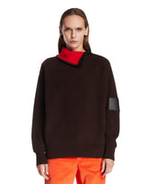 Brown Wool Zip Sweater | PDP | Antonia