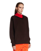 Brown Wool Zip Sweater | PDP | Antonia