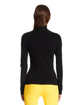 Black Viscose Blend Top | PDP | Antonia